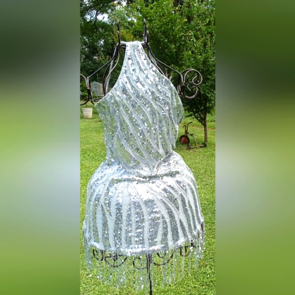 Delicate Silver Party Dress